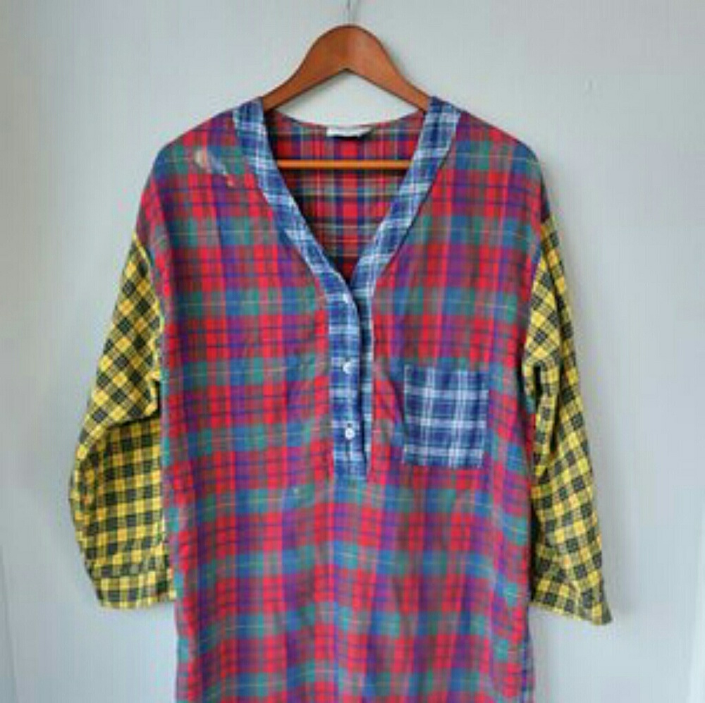 Women's Color Block Flannel Shirt